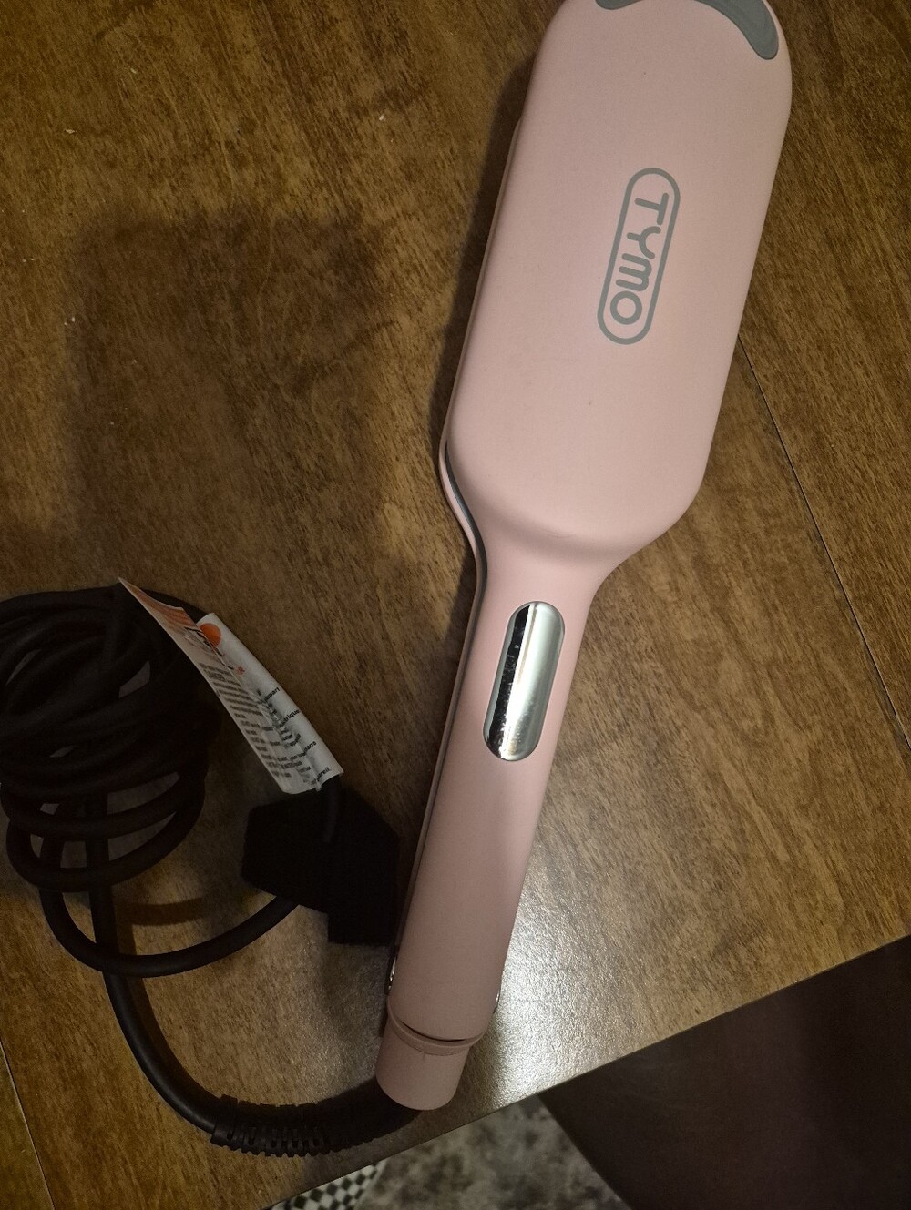Tymo Pink Hair Straightening Brush - Sleek Heated Styling Tool